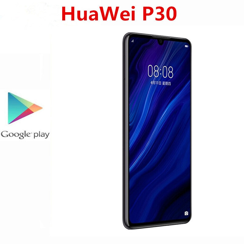 HuaWei P30 International Version ELE-L29 Mobile Phone 40.0MP+16.0MP+8.0MP+32.0MP Kirin 980 6.1" FHD 6GB RAM 128GB ROM NFC IP53