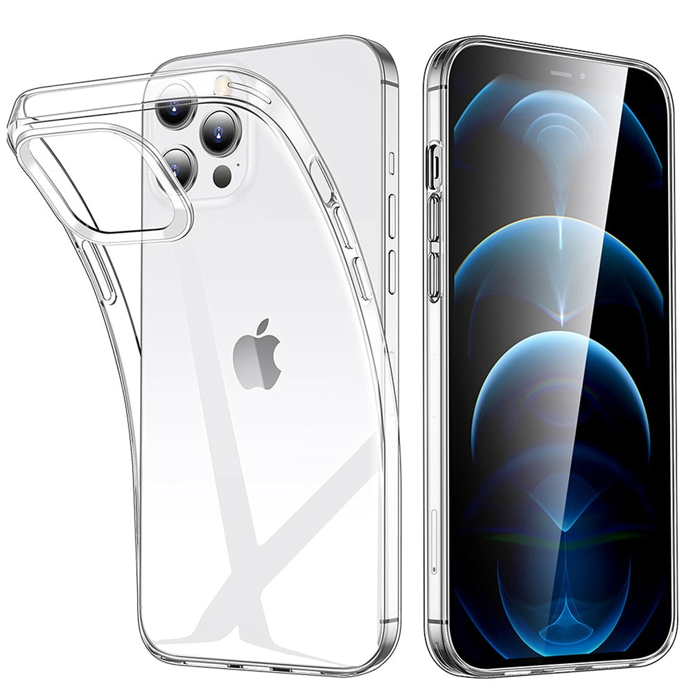 Ultra Thin Clear Case For iPhone 11 12 13 Pro XS Max XR X Soft TPU Silicone For iPhone 8 7 6 Plus 13 Mini Back Cover Phone Case