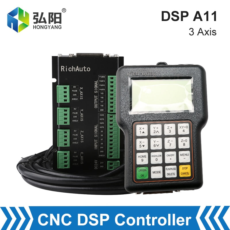 CNC Controller Richauto DSP A11 3-Axis USB Remote Control System, Supports Automatic Tool Change And Multi-Head Replacement