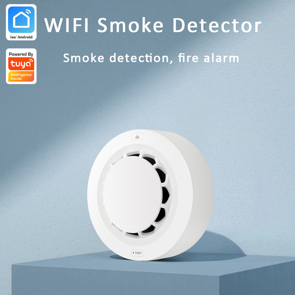 Tuya WiFi Smart Smoke Detector Wireless Smart Fire Smoke Alarm for Fire Sensor Home Security System Fireman Smoke Alarm