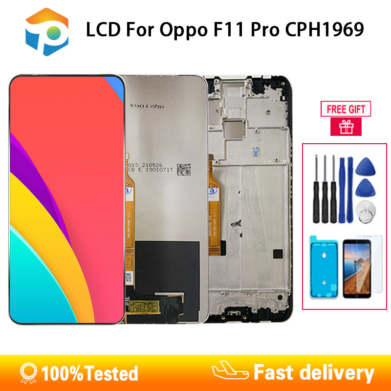 Original Screen For OPPO F11 Pro F11Pro LCD Screen LCD Display Touch Screen Digitizer LCD Assembly Phone Parts Replacement 6.53'