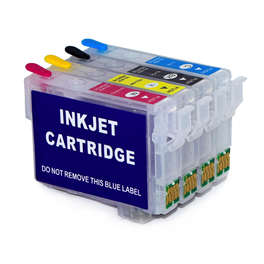 4PC 212 212XL Refillable Ink Cartridge for Epson Expression XP-4100 XP-4105 WorkForce WF-2830 WF-2850 WF-2810 WF-2835