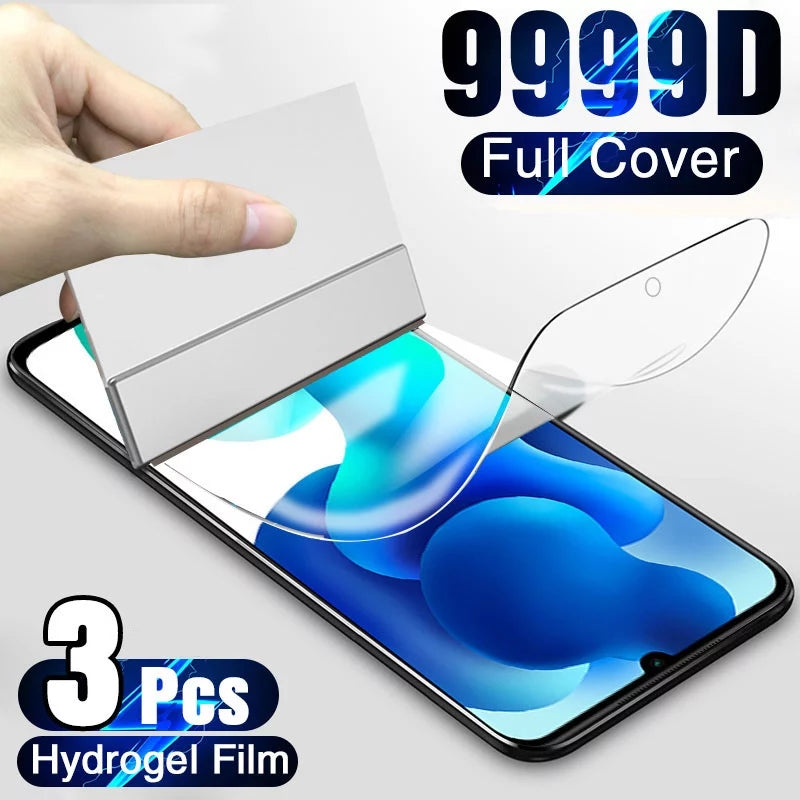 Hydrogel Film For Xiaomi Redmi Note 10 9 9S 9T 8 7 Pro 8A 8T 9A 9C Full Cover Screen Protector For Redmi K40 K30 Pro Not Glass