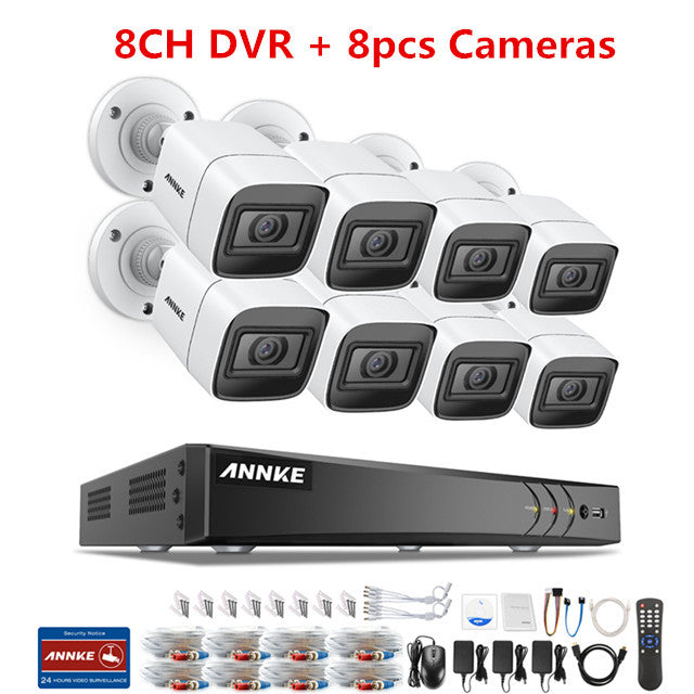 4K 8CH Ultra HD CCTV Camera System H.265 DVR Kit 4PCS/8PCS 8MP TVI Outdoor Home Video Security Surveillance System