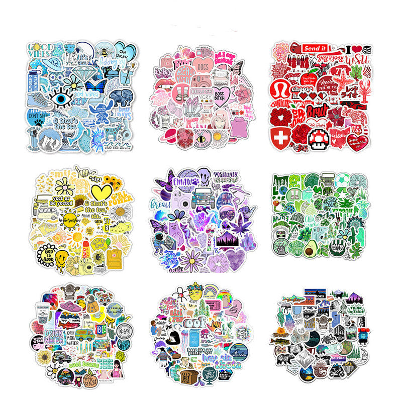 Ins style Vinyl Cute Nature VSCO Girl Stickers for Water Bottles Waterproof Aesthetic Stickers for Girls for Laptop Phone Car
