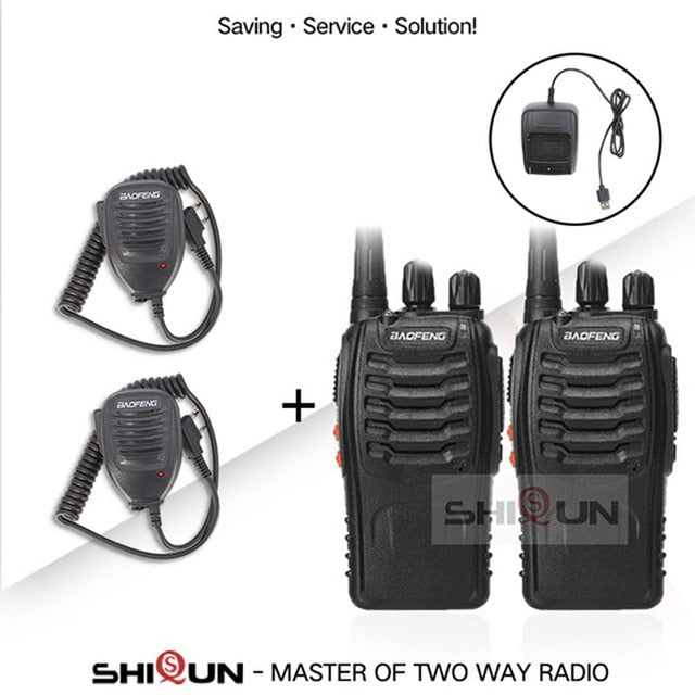 1PC or 2PCS Baofeng BF-888S Walkie Talkie 888s UHF 5W 400-470MHz BF888s BF 888S H777 Cheap Two Way Radio with USB Charger H-777