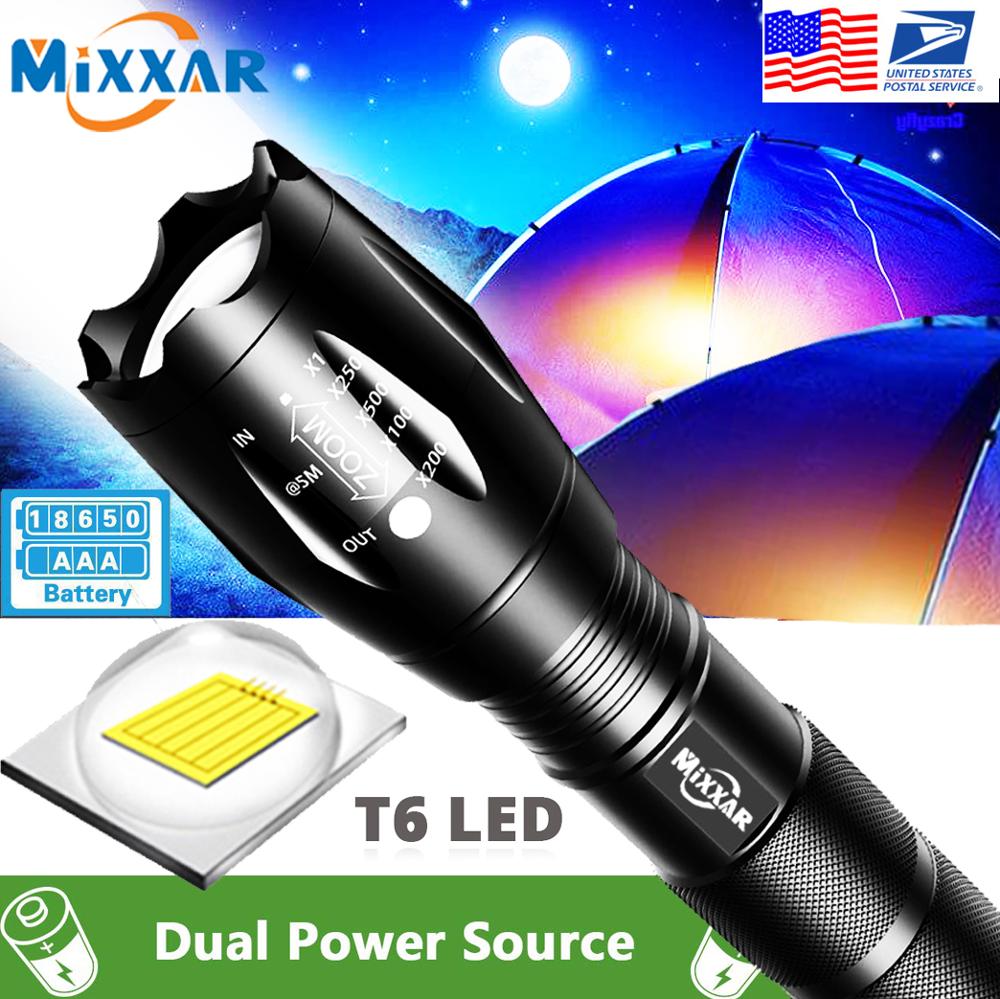 LED Handheld Tactical Flashlight Zoom Torch Light