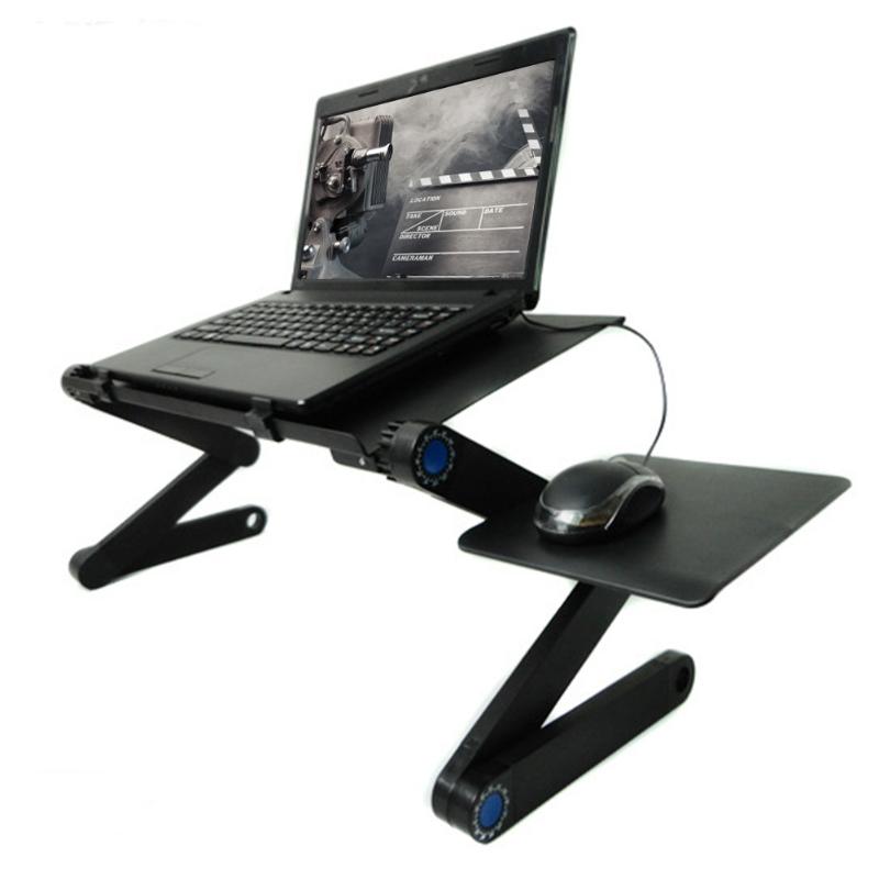 Two Fan Laptop Desks  Portable Foldable Adjustable Folding Table