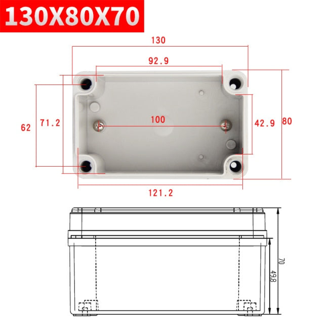 Waterproof Plastic Enclosure Box Electronic ip67 Project Instrument Case Electrical Project Box ABS Outdoor Junction Box Housing