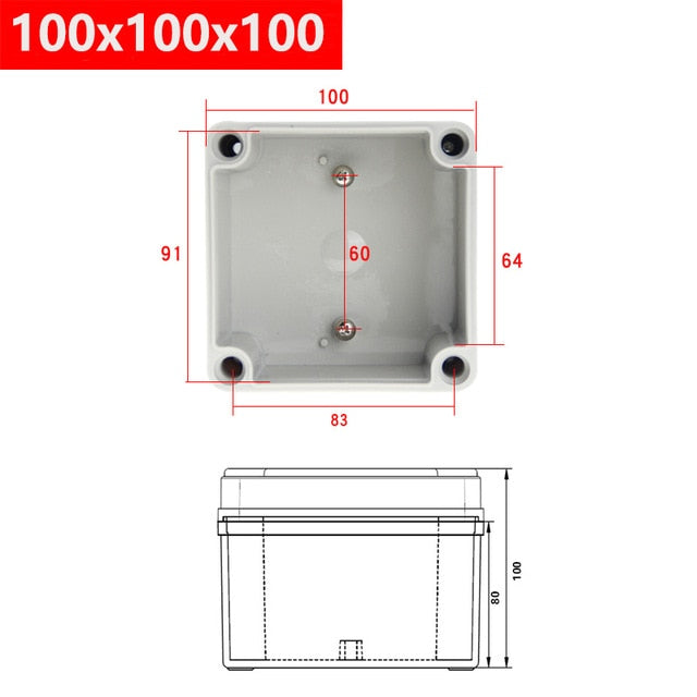 Waterproof Plastic Enclosure Box Electronic ip67 Project Instrument Case Electrical Project Box ABS Outdoor Junction Box Housing