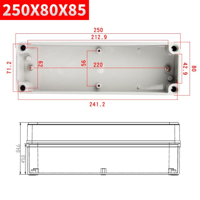 Waterproof Plastic Enclosure Box Electronic ip67 Project Instrument Case Electrical Project Box ABS Outdoor Junction Box Housing