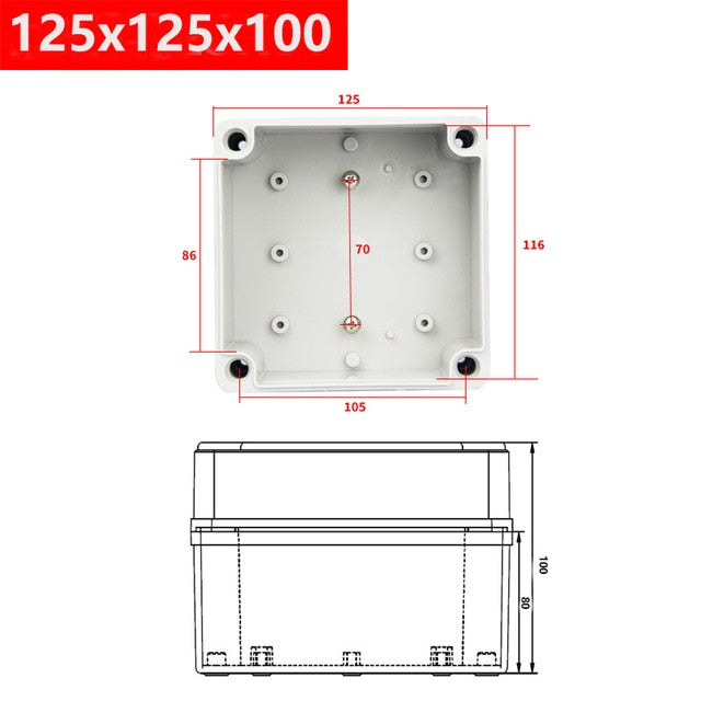 Waterproof Plastic Enclosure Box Electronic ip67 Project Instrument Case Electrical Project Box ABS Outdoor Junction Box Housing