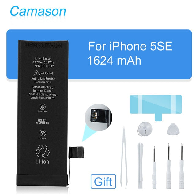 Camason Lithium Battery For iPhone 5 SE 6 6s 5s 7 8 Plus X XR XS Max High Capacity Replacement Batteries for iphone6