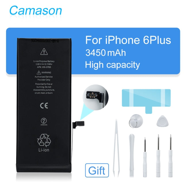 Camason Lithium Battery For iPhone 5 SE 6 6s 5s 7 8 Plus X XR XS Max High Capacity Replacement Batteries for iphone6