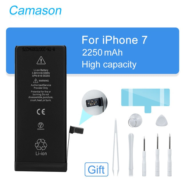 Camason Lithium Battery For iPhone 5 SE 6 6s 5s 7 8 Plus X XR XS Max High Capacity Replacement Batteries for iphone6