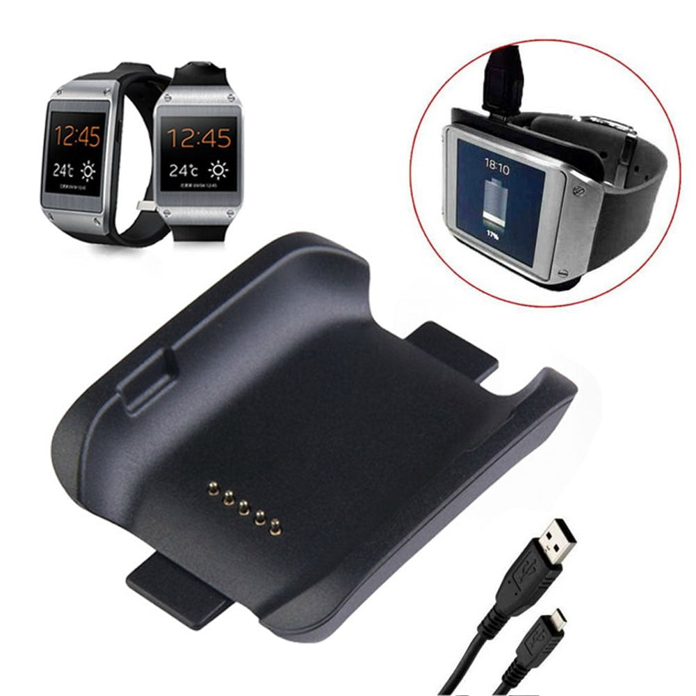 Charging Cradle Smart Watch Charger Dock Station with Micro USB Charging Cable for Samsung Galaxy Gear SM-V700 Wearable Device