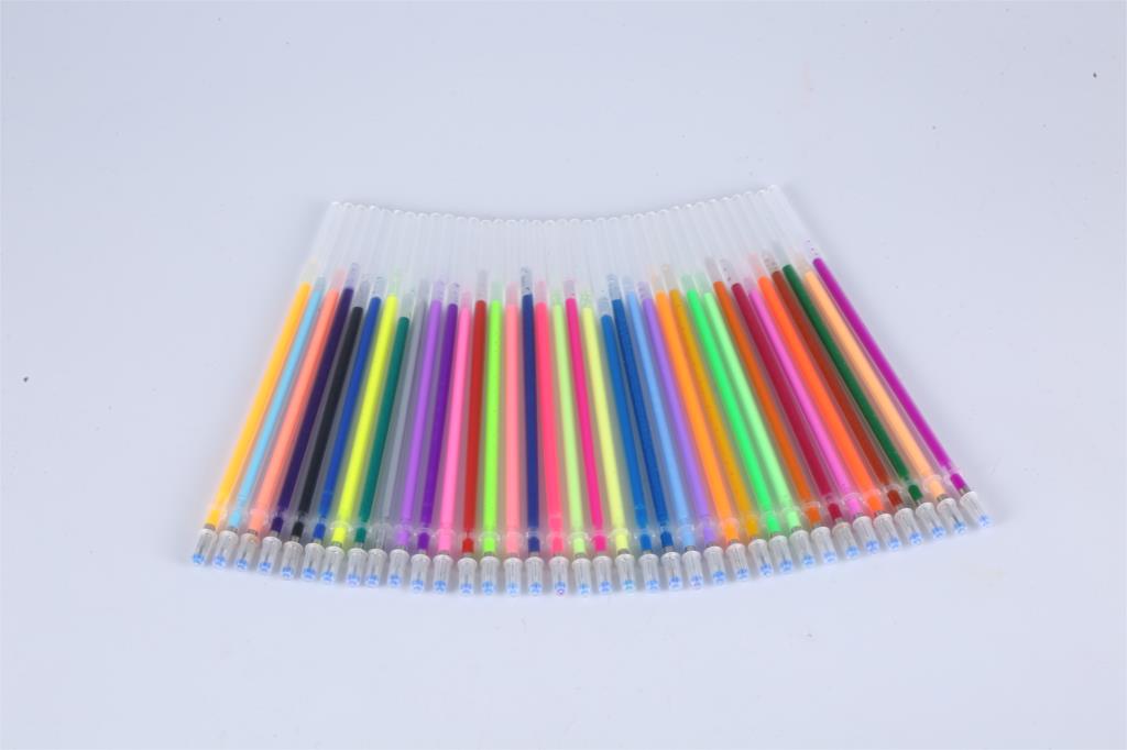 New 48 pcs/set 48 Colors Gel Pen Refill Multi Colored Painting Gel Ink Ballpoint Pens Refills Rod for Handle School Stationery