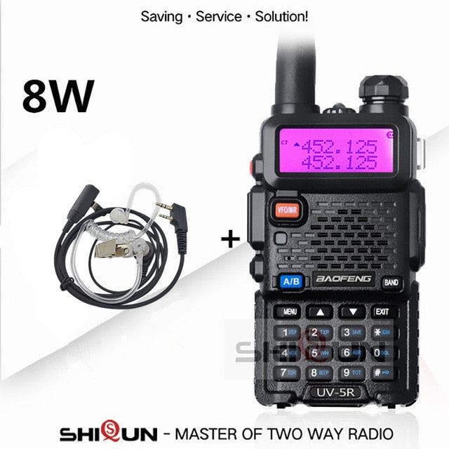 Optional 5W 8W Baofeng UV-5R Walkie Talkie 10 km Baofeng uv5r walkie-talkie hunting Radio uv 5r Baofeng UV-9R UV-82 UV-8HX UV-XR