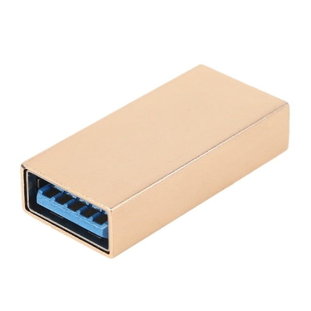 USB 3.0 Coupler Female to Female Adapter Gold-Plated Super Speed USB 3.0 Coupler Extender Connection Converter