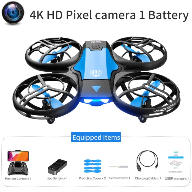 4DRC V8 New Mini Drone 4k profession HD Wide Angle Camera 1080P WiFi fpv Drone Camera Height Keep Drones Camera Helicopter Toys