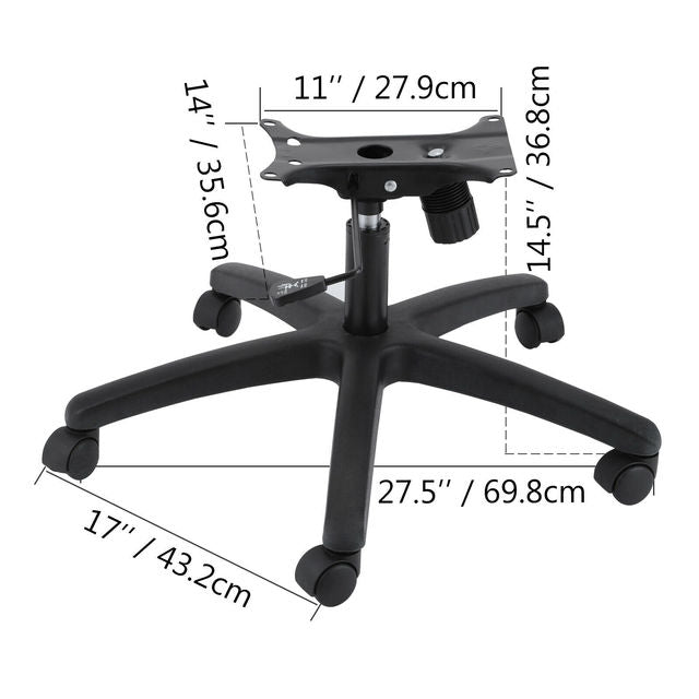 Office Chair Base Replacement with Bottom Plate Stand Cylinder