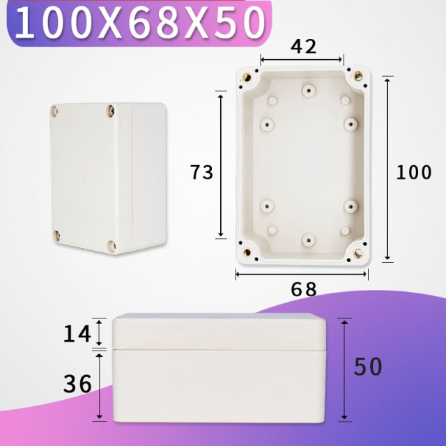 Outdoor Waterproof Case Enclosure Plastic Box Electronic Project Case Waterproof Junction Box for Electronics