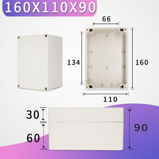 Outdoor Waterproof Case Enclosure Plastic Box Electronic Project Case Waterproof Junction Box for Electronics