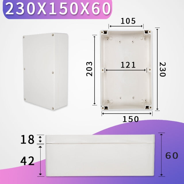 Outdoor Waterproof Case Enclosure Plastic Box Electronic Project Case Waterproof Junction Box for Electronics