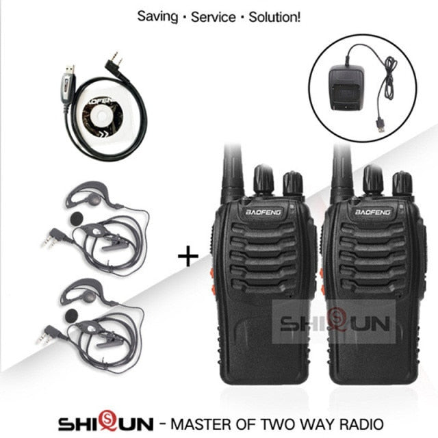 1PC or 2PCS Baofeng BF-888S Walkie Talkie 888s UHF 5W 400-470MHz BF888s BF 888S H777 Cheap Two Way Radio with USB Charger H-777