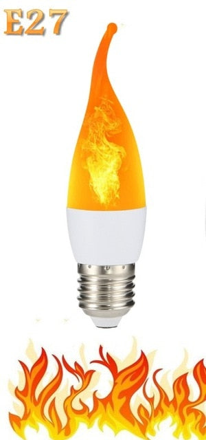 Led Simulated Flame Bulbs 9W E14 E27 B22 85-265V Luces Home Electronic Accessories Lamp Flame light Effect Bulbs Lampada