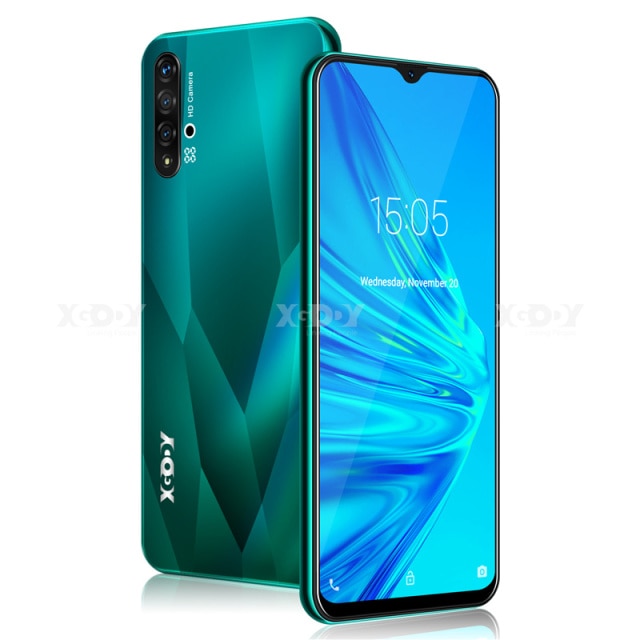 XGODY 6.5 Inch Waterdrop Smartphone Android 9.0 1GB 8GB MTK6580 Quad Core 5MP Camera 3000mAh GPS WiFi 3G Big Screen Mobile Phone