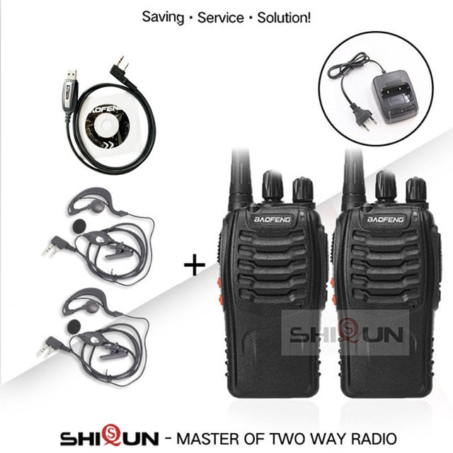 1PC or 2PCS Baofeng BF-888S Walkie Talkie 888s UHF 5W 400-470MHz BF888s BF 888S H777 Cheap Two Way Radio with USB Charger H-777