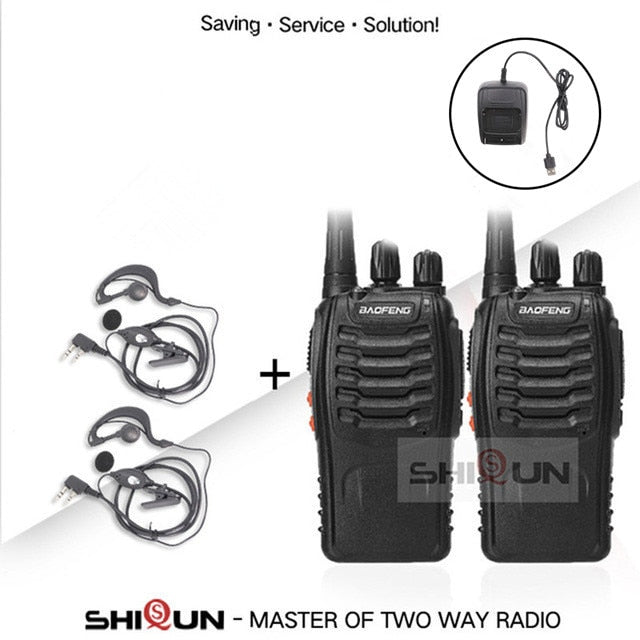 1PC or 2PCS Baofeng BF-888S Walkie Talkie 888s UHF 5W 400-470MHz BF888s BF 888S H777 Cheap Two Way Radio with USB Charger H-777