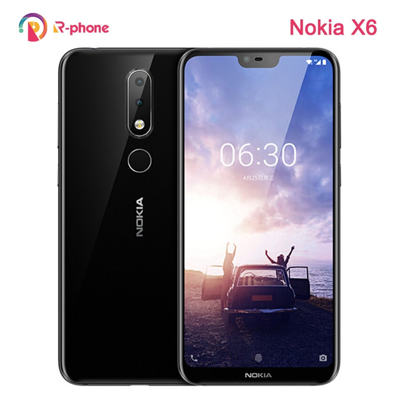 Nokia 6.1 Plus X6 Refurbished Mobile Phone Dual Sim LTE 4G X6 5.8 & 39 & 39 16MP 4GRAM Android Smartphone