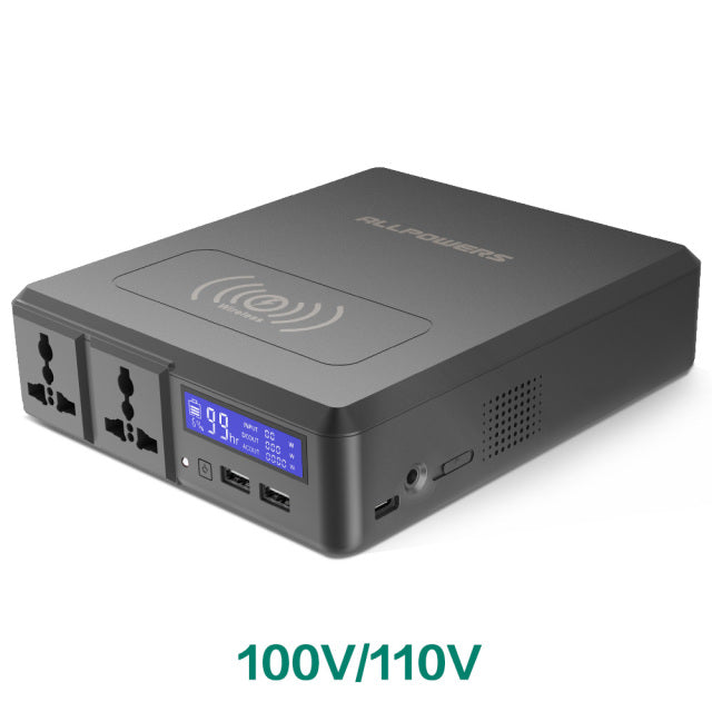 Portable Power Station AC DC USB Wireless Charging Multiple Battery LED Display.