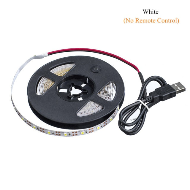 LED Strip Light USB 2835SMD DC5V Flexible LED Lamp Tape Ribbon RGB 1M 2M 3M 4M 5M TV Desktop Screen BackLight Diode light