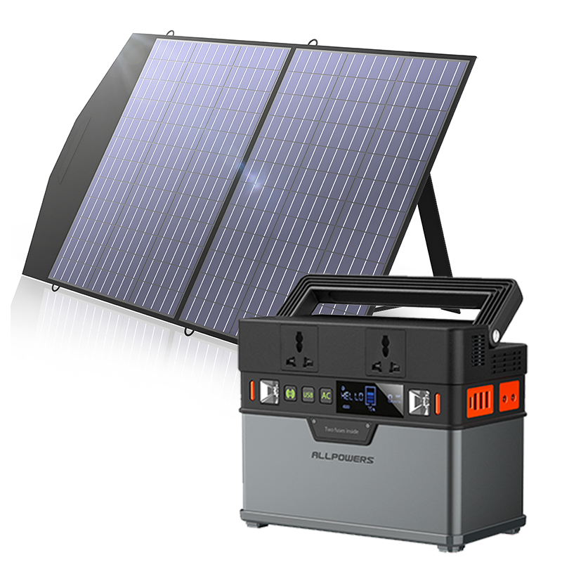 Emergency Backup Power With 18V 100W Foldable Solar Panel