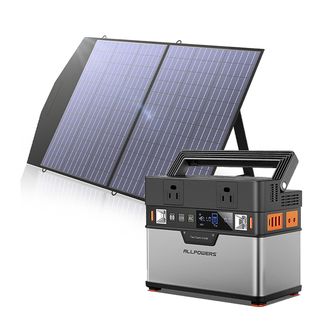 Emergency Backup Power With 18V 100W Foldable Solar Panel