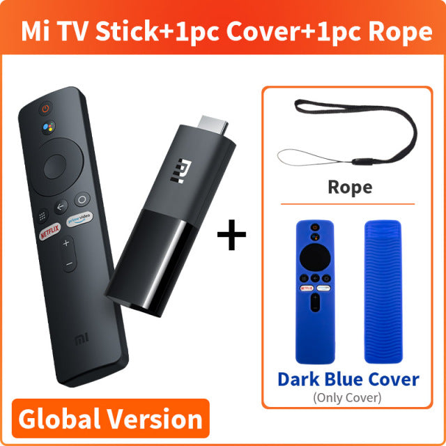 Global Version Xiaomi Mi TV Stick Android TV 9.0 Smart 1080P 1GB RAM 8GB ROM Bluetooth 4.2 Mini TV Dongle Wifi Google Assistant