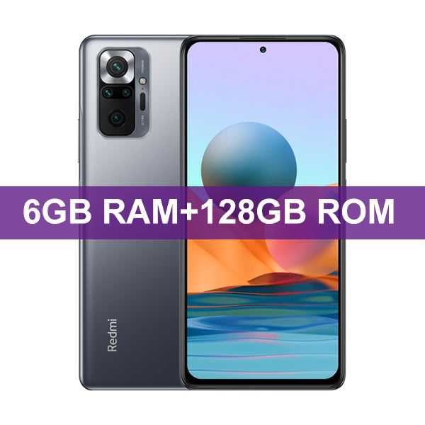 Global Version Xiaomi Redmi Note 10 Pro Mobile Phone 64GB/128GB Snapdragon 732G Octa Core 108MP Quad Camera 5020mAh Battery