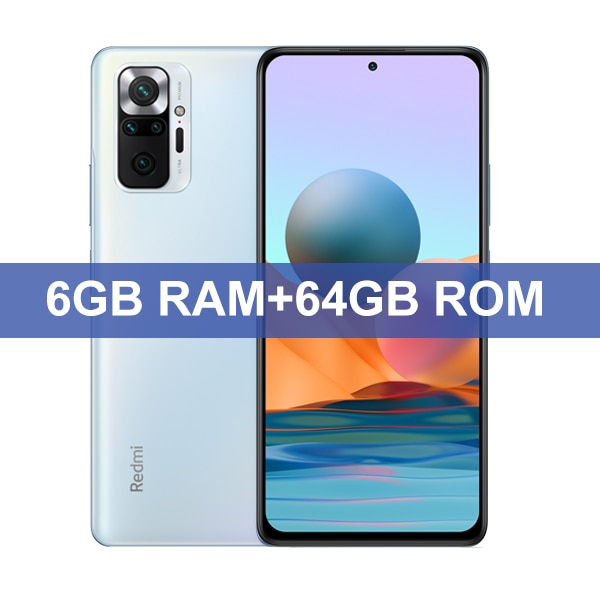 Global Version Xiaomi Redmi Note 10 Pro Mobile Phone 64GB/128GB Snapdragon 732G Octa Core 108MP Quad Camera 5020mAh Battery