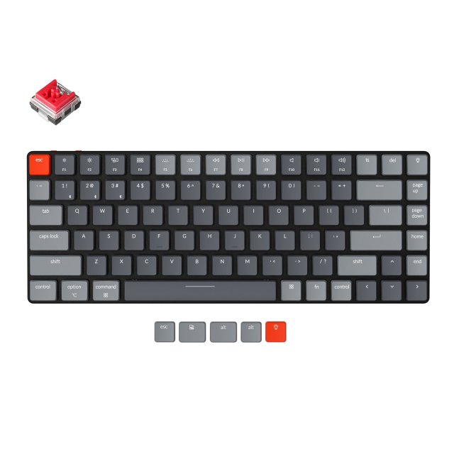 Keychron K3 D V2 Ultra-slim Wireless Mechanical Low Profile Keyboard Optical Hot-Swappable Switch White Backlit for Mac Windows