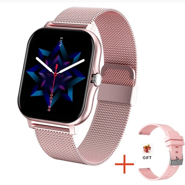 2021 New Women Smart watch Men 1.69&quot; Color Screen Full touch Fitness Tracker Bluetooth Call Smart Clock Ladies Smart Watch Women