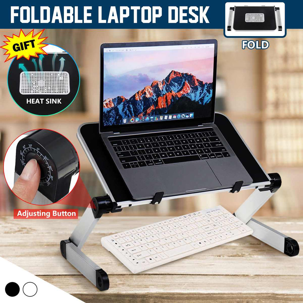 Foldable Laptop Desk Aluminum Ergonomic Portable TV Bed Lap Desk Tray