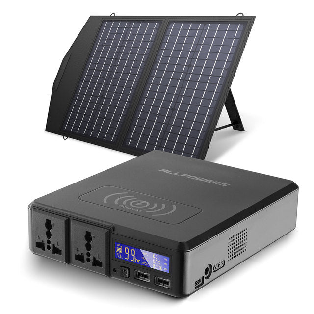 Mobile Wireless Emergency Backup Power With 18V60W Foldable Solar Panel Charger