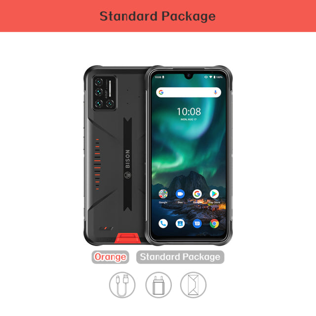 UMIDIGI BISON 6GB/8GB+128GB NFC Global Version Android 11 IP68/IP69K Waterproof Rugged Phone 48MP Matrix Quad Camera 6.3&quot; FHD+