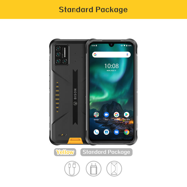 UMIDIGI BISON 6GB/8GB+128GB NFC Global Version Android 11 IP68/IP69K Waterproof Rugged Phone 48MP Matrix Quad Camera 6.3&quot; FHD+