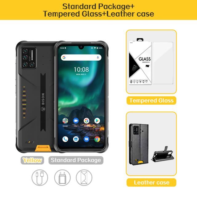 UMIDIGI BISON 6GB/8GB+128GB NFC Global Version Android 11 IP68/IP69K Waterproof Rugged Phone 48MP Matrix Quad Camera 6.3&quot; FHD+