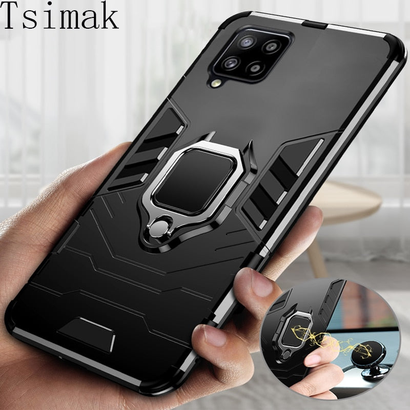 Armor Case for Samsung Galaxy S21 Plus S20 FE A12 A22 A32 A42 A52 A72 A82 A51 A71 A01 A02 A02S M12 M32 M62 F62 4G 5G Phone Cover