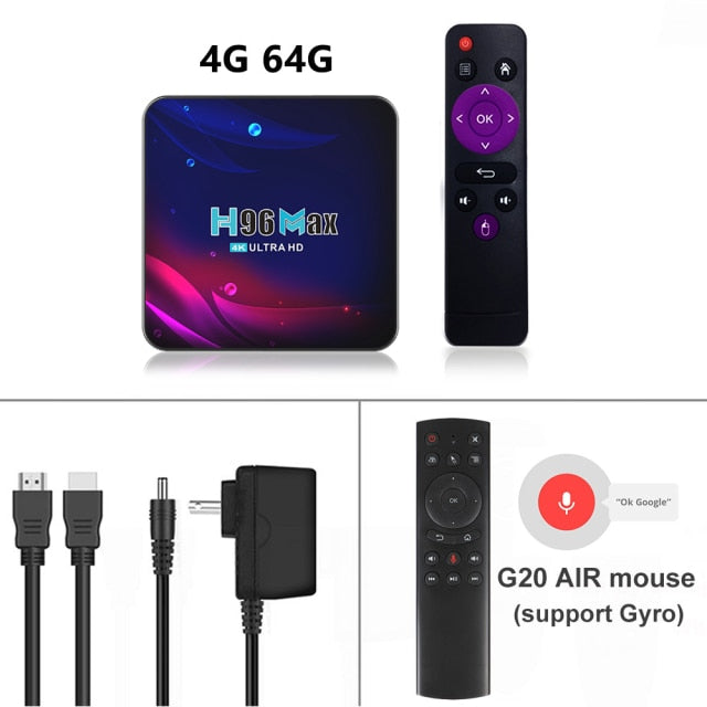 H96 Smart TV Box Android 11 4K Hd Youtube Google Play 5G Wifi Bluetooth Receiver Media Player HDR USB 3.0 4G 32Gb 64Gb Tv Box